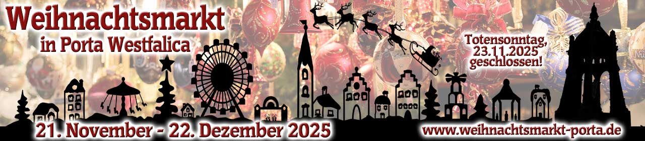 Weihnachtsmarkt in Porta Westfalica vom 27.11.-23.12.2024