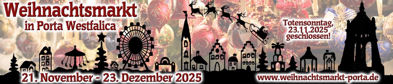 Weihnachtsmarkt in Porta Westfalica vom 27.11.-23.12.2024